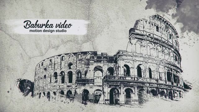 History Memories Watercolor Brush Slideshow