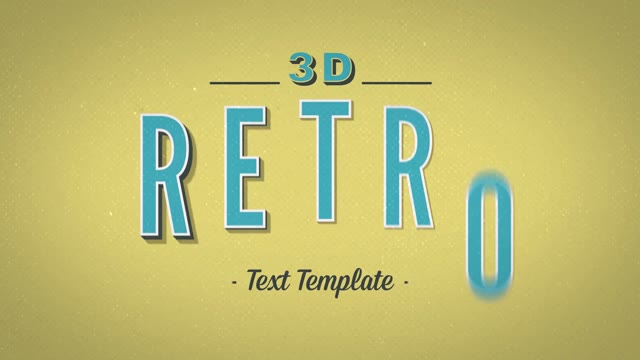 3D Retro Kinetic Typography
