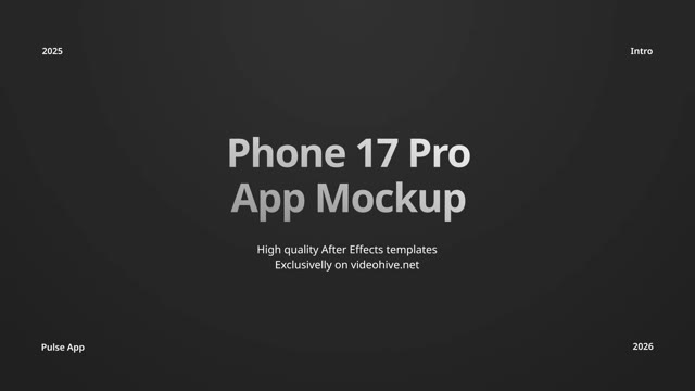 Phone 17 Pro App Presentation Mockup