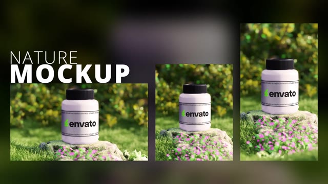3D Nature Product Mockup Plus Vertical