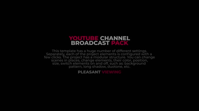 Youtube Channel Broadcast Pack