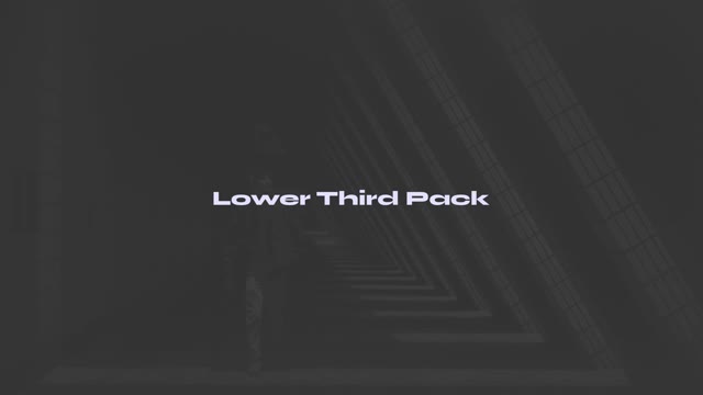 Corporate Titles Pack Lower Thirds