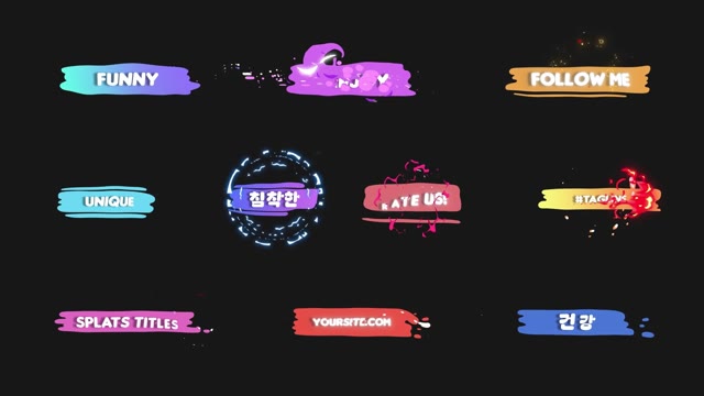 Cartoon Liquid Plate Titles For After Effects