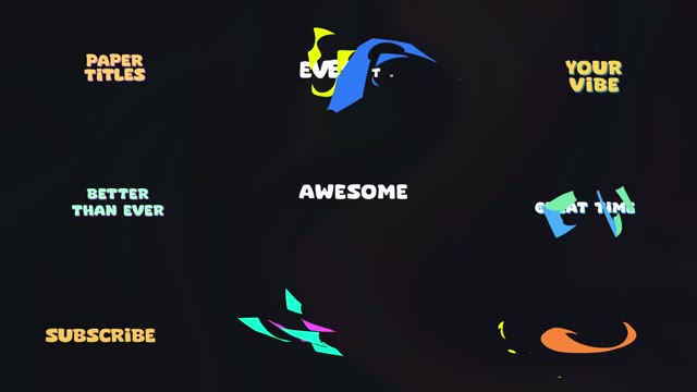 Colorful Paper Sheets Titles After Effects