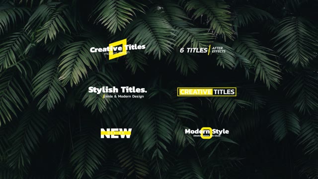 Creative Titles V2 After Effects