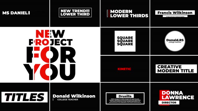 Lower Thirds Titles After Effects