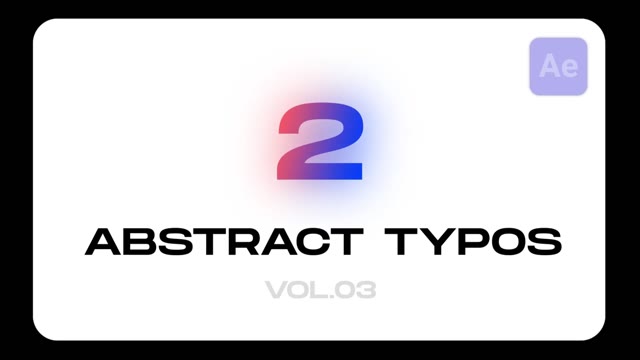 Abstract Typo 03 For After Effects