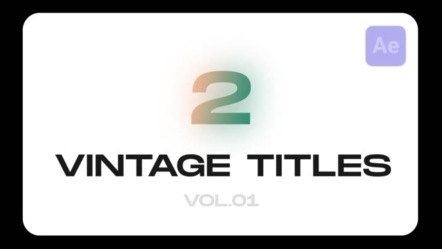 Vintage Title 01 For After Effects