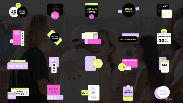 Cute Sale Titles For After Effects
