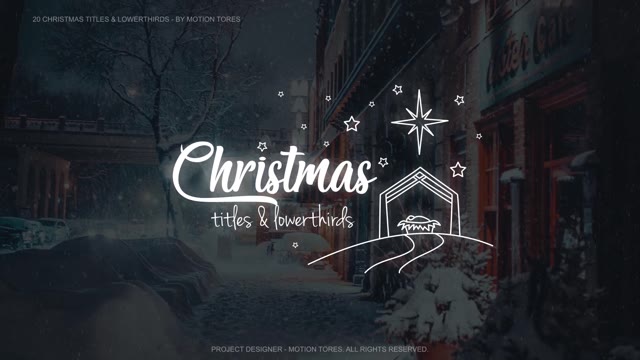 20 Christmas Titles Lower Thirds Ae