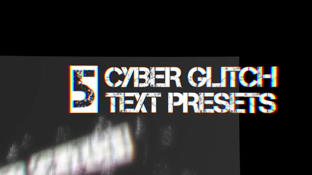 5 Glitch Title Presets