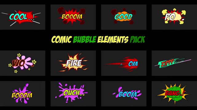 Comic Bubble Elements Pack