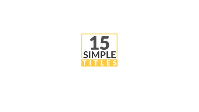 15 Simple Titles