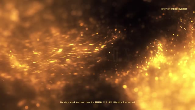 Golden Glitter Particles Titles