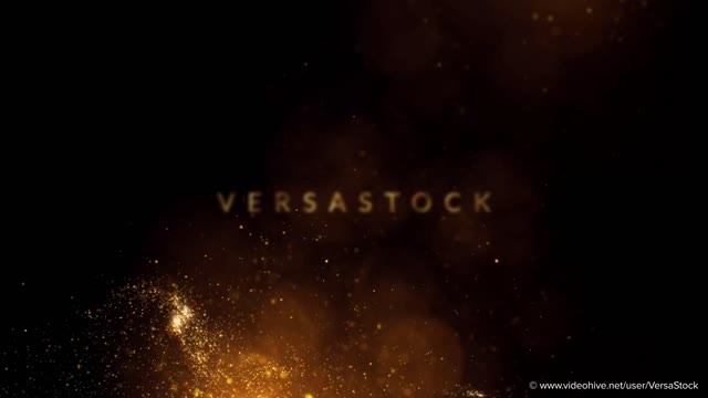 Awards 4K Golden Glitter Particles Titles