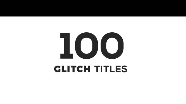 100 Glitch Titles After Effects Version