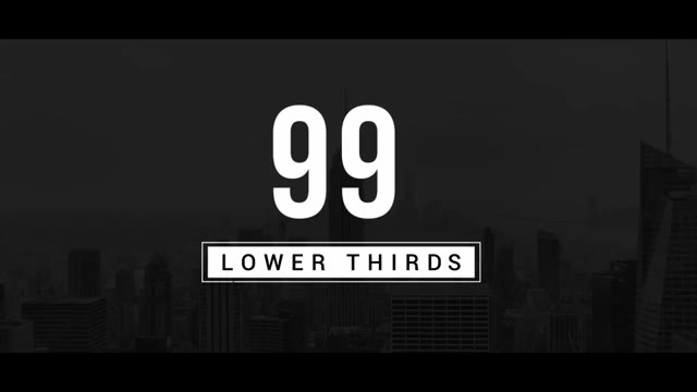 99 Lower Thirds Pack
