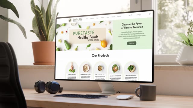 Computer Screen Website Promo 10 Scenes Set Cozy Interior Ae Template
