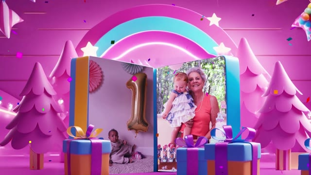 Beautiful 3D Birthday Party Invitation Slideshow