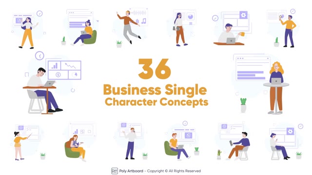 Business Single Character Concepts For After Effects