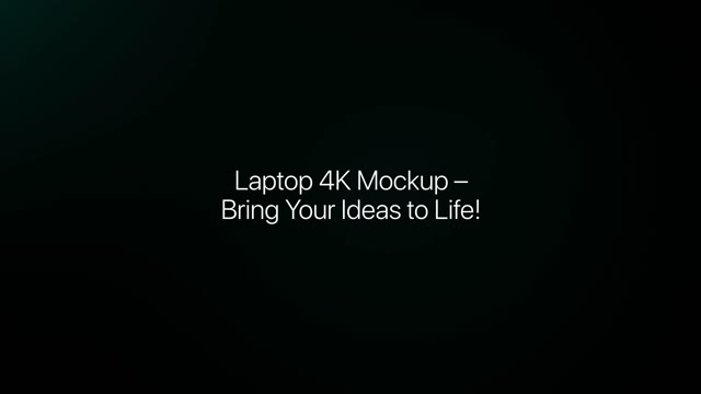 4K Laptop Mocup Alpha Channel
