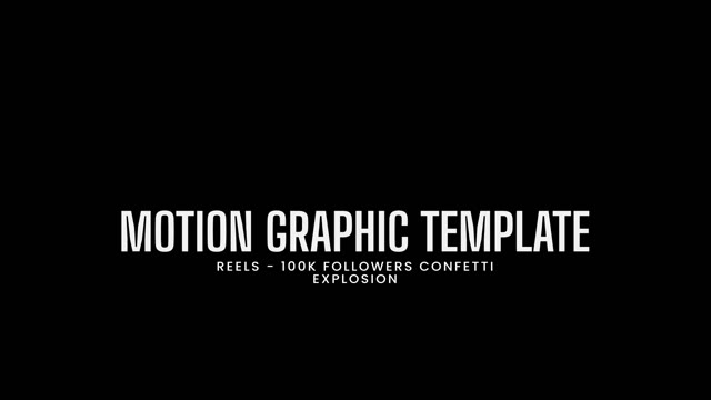 Social Media Reels 100K Followers Confetti Explosion After Effects Project Files