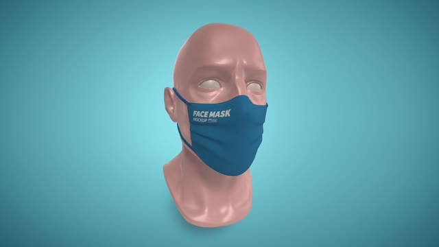 Face Mask Animated Mockup Template Mockup Kit