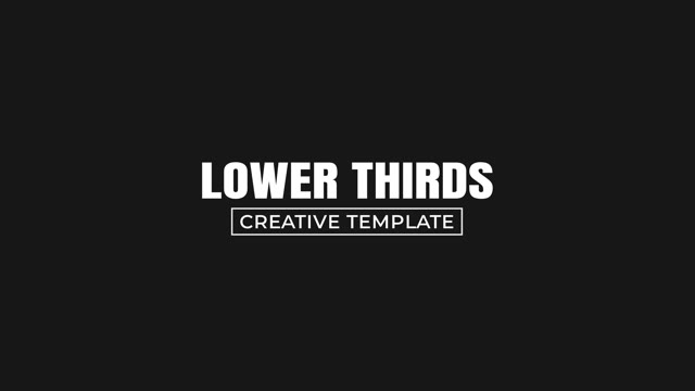 Minimal Lower Thirds