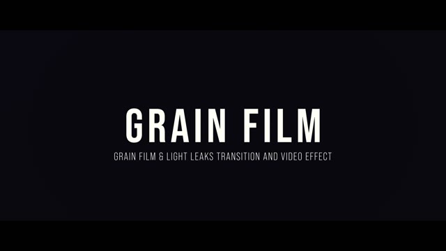Grain Film Light Leaks Transition And Video Effect