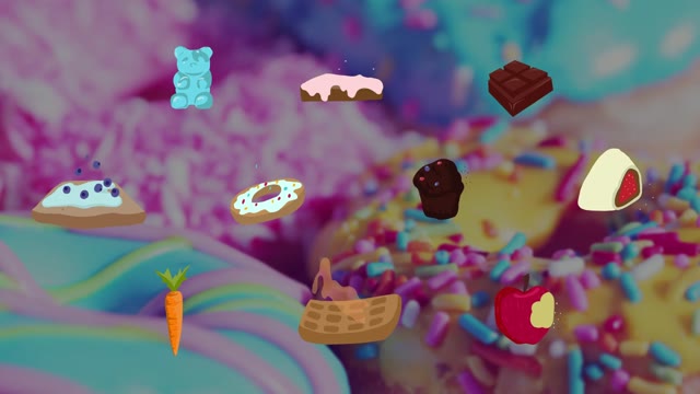 Cartoon Sweets And Fruits Sticker Animations For After Effects