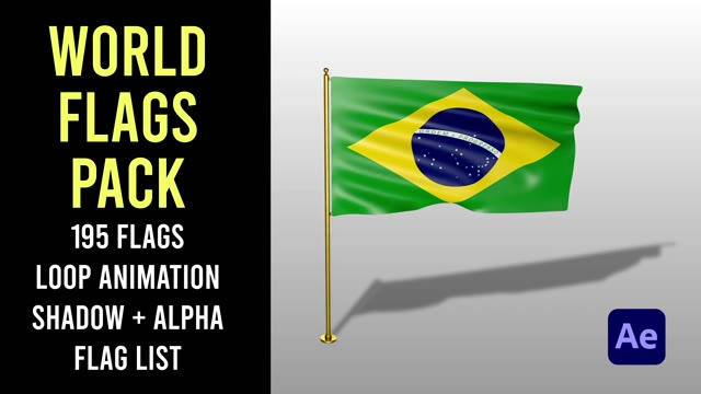 World Flags Pack Loop Shadow Alpha