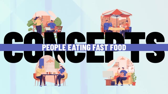 People Eating Fast Food Scene Situation